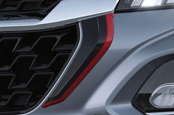 Front Bumper Painted Garnish - Black + Red | Fronx